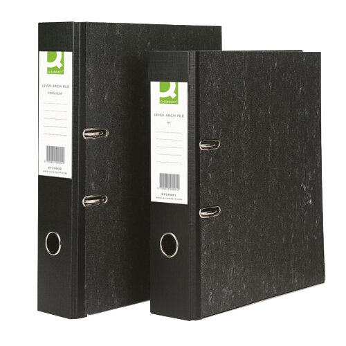 Q-Connect Black Foolscap Lever Arch File Pack of 10 Additional Image 3