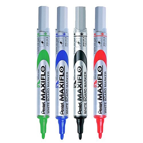Pentel Maxiflo Whiteboard Marker Fine Bullet Tip Hanging Pack