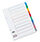 Concord A4 Index Multicolour Tabs 4 Holes 10-Part Subject Divider White Additional Image 1