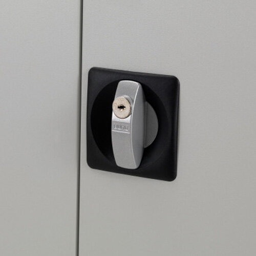 Steel Double Door Cupboard 1950 mm H x 19140 mm W x 400 mm D in Grey Additional Image 4