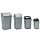 Addis Recycling 3x 60L Bins Kit Bases Metallic Without Lids (Pack 3)