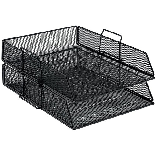 Office Mesh Letter Tray Stackable Front Load Portrait Foolscap Scratch
