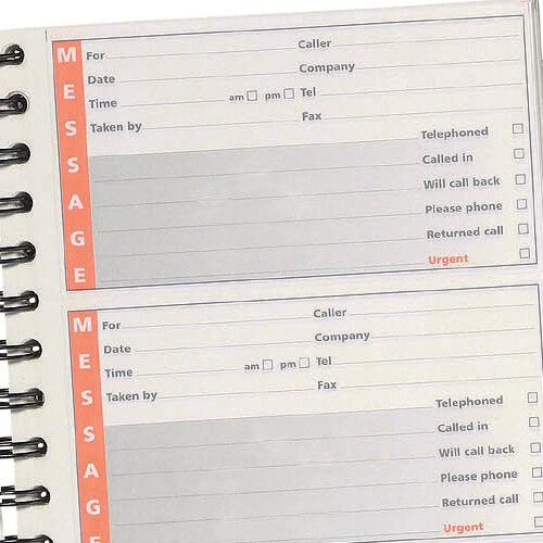 Telephone Message Book Wirebound Duplicate 320 Notes 80 Pages 5 Star