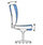 Esme Posture High Back Asynchronous Armchair Seat W500xD500xH420-530mm Blue