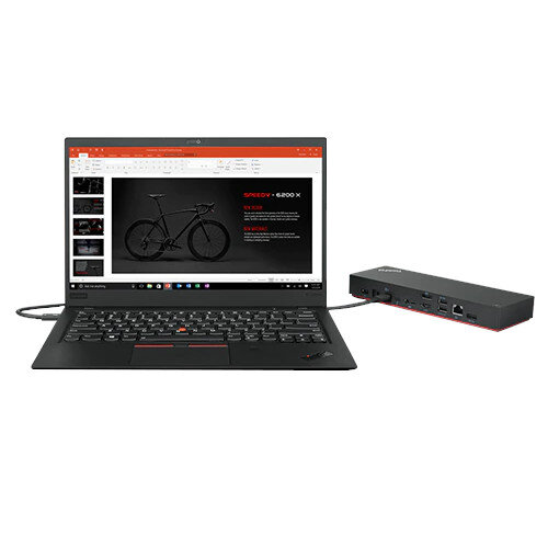 Lenovo ThinkPad Universal Thunderbolt 4 Dock Docking Station - Thunderbolt 4, HDMI, DisplayPort, USB-C, 3.5mm Phone Audio Jack, Network RJ-45 - Gigabit Ethernet, 135 Watt Power Adapter, Security Lock Slot 40B00135UK