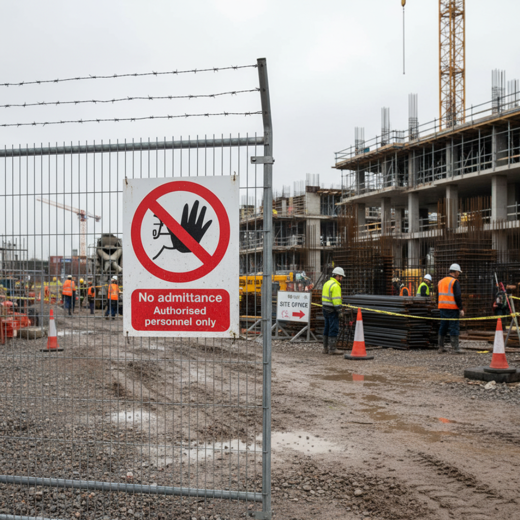 No admittance - authorised personnel only construction & workplace sign
