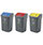 Addis Recycling 3x 60L Bins Kit with Colour Coded Lids Flip Top - Lids are designed to prevent the overspill - Quality construction will not deteriorate over time - Great for raising environmental awareness