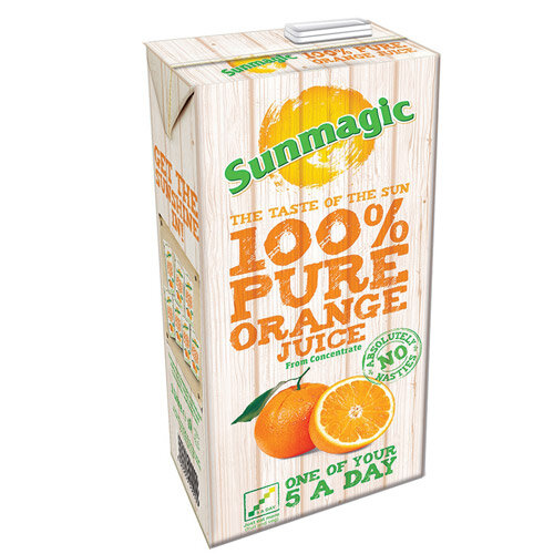 Pure Orange Juice Drink From Concentrate 1 Litre Cartons Pack 12 Hunt