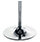Astral Tall Cafe Table - Walnut H1045mm x Dia 600mm: Chrome Table Base - Zoom In