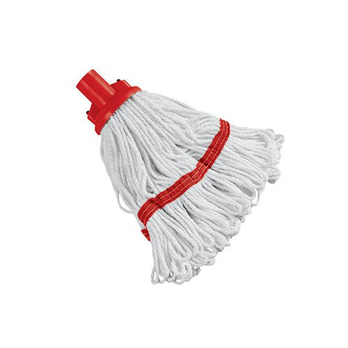 Contico Exel Revolution Mop Head, 250g, Red - Colour-Coded Mop for Hygiene-Sensitive Areas Additional Image 1