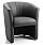 Neo Single Reception Tub Chair Black Leather Additional Image 2