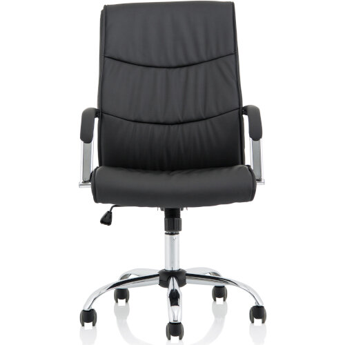 Carter Black Luxury Faux Leather Executive Office Chair With Arms Additional Image 1