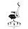 Flex Task Operator Office Chair White Frame Black Fabric Seat With Black Back With Arms & Headrest Additional Image 1