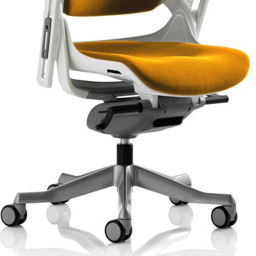 Zure High Back Executive Office Chair Sunset Yellow With Height Adjustable Pivot Arms Additional Image 2