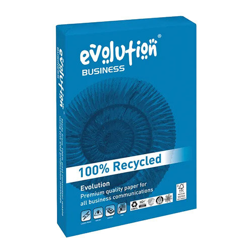 Evolution Business A4 80gsm White Recycled Paper Box of 2500 Sheets EVBU2180