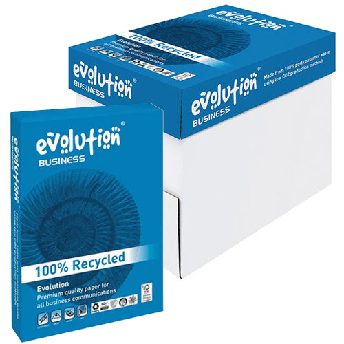 Evolution Business A4 80gsm White Recycled Paper Box of 2500 Sheets EVBU2180