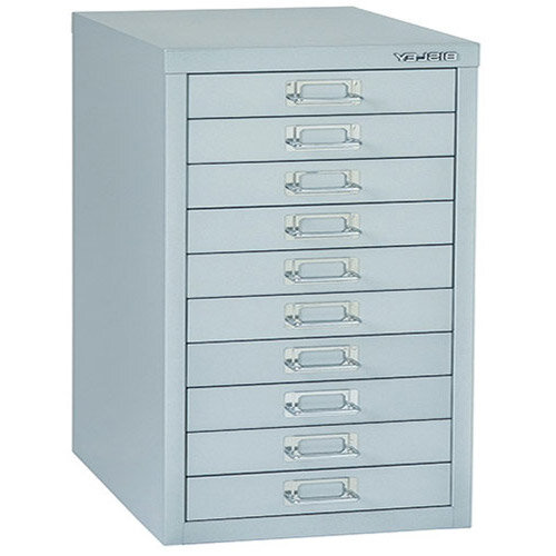 Bisley Multi-Drawer Cabinet 29 inches 10 Drawer Non-Locking Goose Grey 29/10 H2910NL Additional Image 2