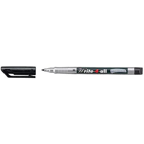 Stabilo Write-4-all Permanent Marker Medium Black (Pack of 10) 146/46