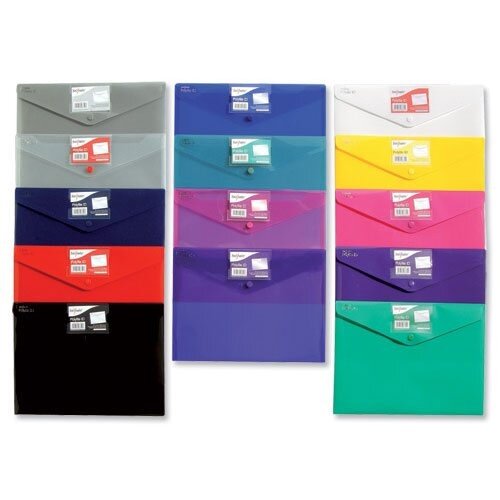 Snopake Polyfile ID Wallet A4 Transparent (Pack of 5) - coclour range available