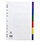 Concord A4 Index Multicolour Tabs 4 Holes 10-Part Subject Divider White