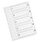 Index A4 Multi-Punched 1-5 Polypropylene White Q-Connect KF01352