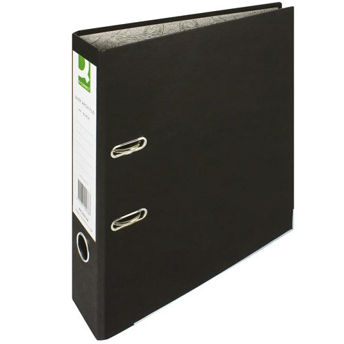 Q-Connect Black A4 Paperbacked Lever Arch File Pack of 10
