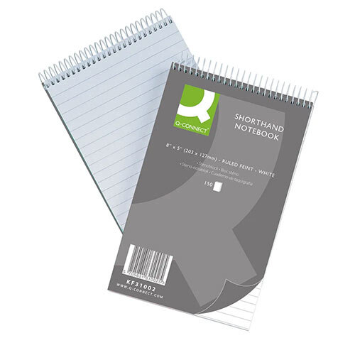 Spiral Notebook 203x127mm Headbound Ruled 150 Leaf 10 Pack Q-Connect