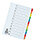 Q-Connect Extra Wide Index 1-12 Board Reinforced Multi-Colour Divider