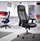 Odessa High Back Executive Office Chair - Chrome 5-Star Base - Height Adjustable Padded Arms - Gas Lift Height Adjustment - Black - front
