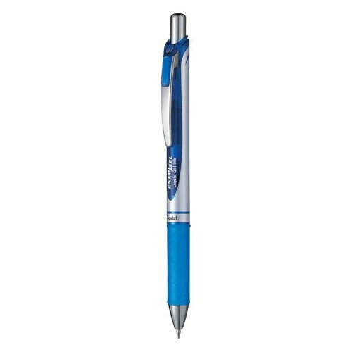 Pentel EnerGel XM Retractable Rollerball Pen 0.7mm Tip 0.35mm Line Blue Pack 12