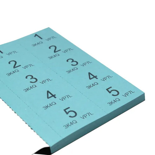 Cloakroom and Raffle Tickets Numbered 1-500 Assorted Colours Pack 12 Silvine CRT500