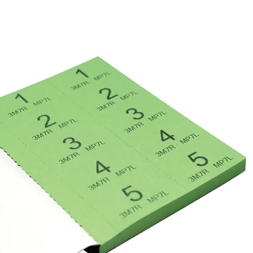 Cloakroom and Raffle Tickets Numbered 1-500 Assorted Colours Pack 12 Silvine CRT500
