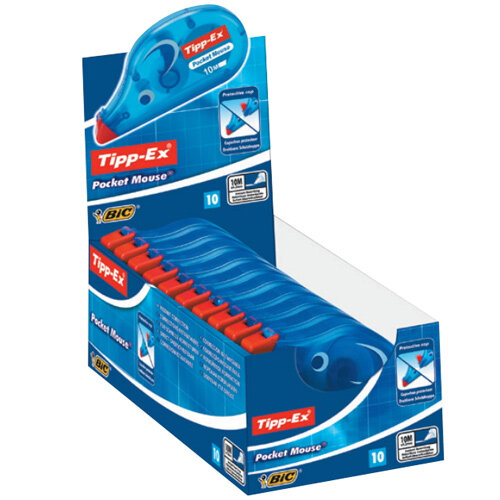 Tippex Pocket Mouse Correction Tape Roller 4.2mmx10m Pack 10 