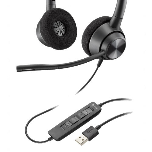 Plantronics POLY EncorePro 320 USB Headset Black