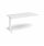 Elev8 Touch boardroom table add on unit 1800mm x 1000mm - white frame, white top