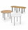 Circular white radial leg meeting table 1000mm - white