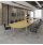 Rectangular white radial leg meeting table 1200mm x 800mm - beech