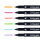 Tombow MONO Edge Highlighter Pen Chisel and Bullet Tip 3.8mm and 0.8mm Line Assorted Colours (Pack 6)