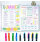 Tombow Creative Study Kit includes 1x Reporter 4 Colour Ballpoint Pen 4x Mono Edge Highlighters and 4x TwinTone Fibre Tipped Pens - STUD-SET