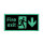Safety Sign Niteglo Fire Exit Running Man Arrow Down 150x450mm Self-Adhesive NG28A/S
