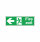 Safety Sign Fire Exit Running Man Arrow Left 150x450mm Self-Adhesive E97A/S