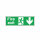 Safety Sign Fire Exit Running Man Arrow Down 150x450mm Self-Adhesive E100A/S
