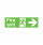 Safety Sign Niteglo Fire Exit Running Man Arrow Right 150x450mm PVC FX04411M