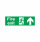 Safety Sign Fire Exit Running Man Arrow Up 150x450mm PVC FX04711R