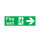 Safety Sign Fire Exit Running Man Arrow Right 150x450mm PVC FX04411R