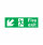 Safety Sign Fire Exit Running Man Arrow Down/Left 150x450mm PVC FX04011R