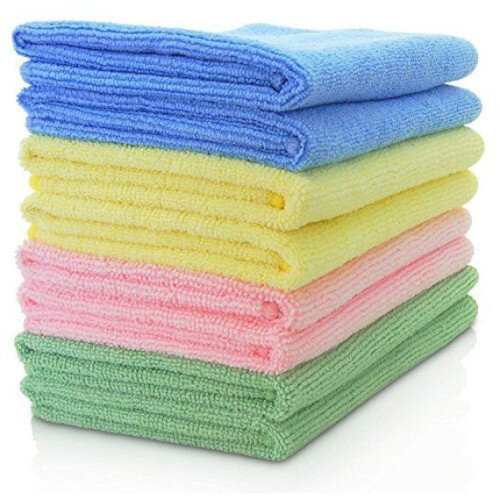 Red Microfibre Cleaning Cloths Pack of 10Durable Cloths for StreakFree Cleaning Additional Image 2
