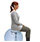 Pilates Air-Seat Ergonomic Stool With Green Leather Look Seat Upholstery H450 - 640mm Additional Image 8