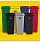 Rubbermaid Slim Jim Recycling Bin Container Black 87L