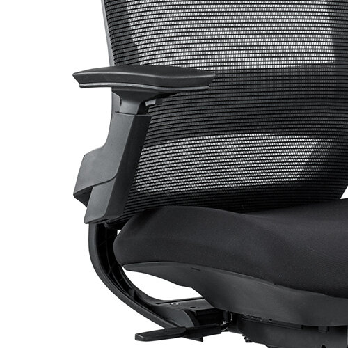 Ergonomic Mesh Office Chair with Headrest Adjustable Lumbar Support & Arms Black Additional Image 6